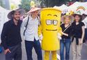 Maciej, Ryan, Ashe and Tracey enjoying Buddhas birthday celebration in the streets of Seoul. 